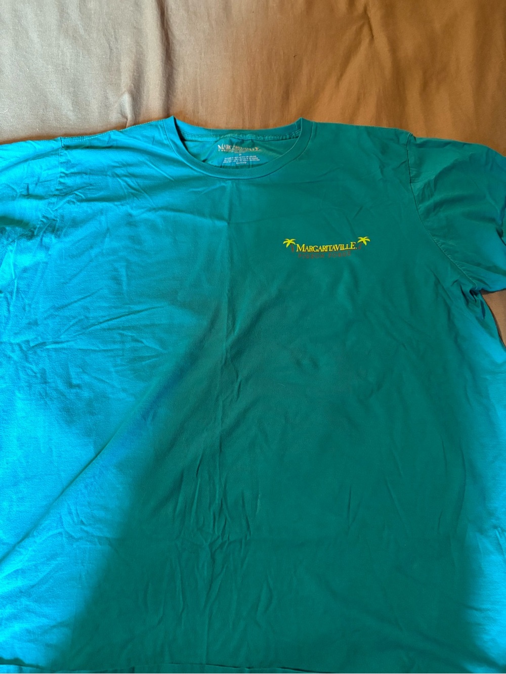 Margaritaville Teal Short-Sleeve Tee with Yellow Logo